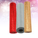 29cm x 25m Organza Rolls (Pack of 3) - Flocked Design - Gold, White, Red